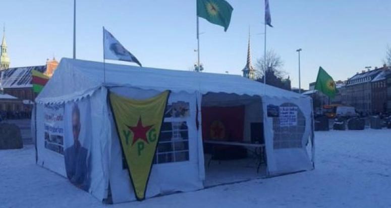 Danimarka'da PKK çadırı kuruldu