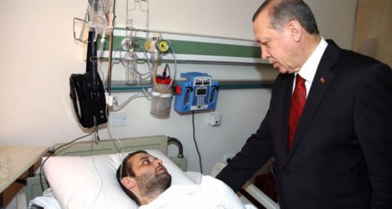 Erdoğan GATA’da yaralıları ziyaret etti