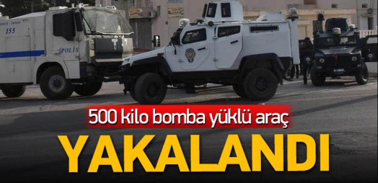 Diyarbakır'da bomba yüklü araç yakalandı