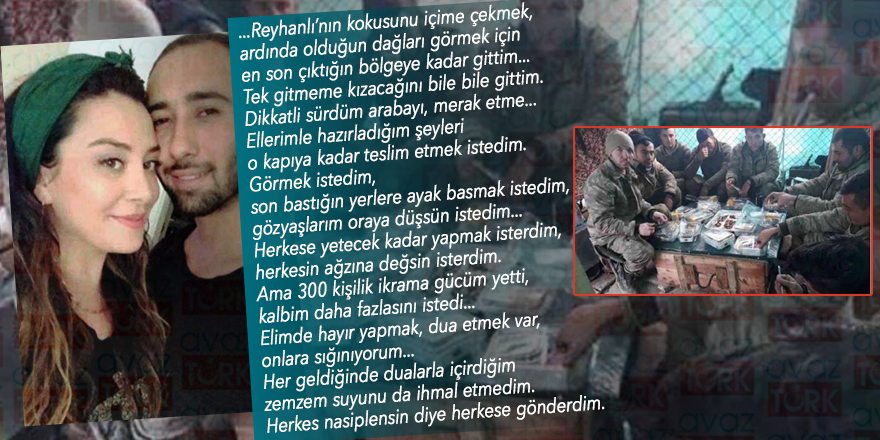 Şehit eşinin silah arkadaşlarına yemek götürdü