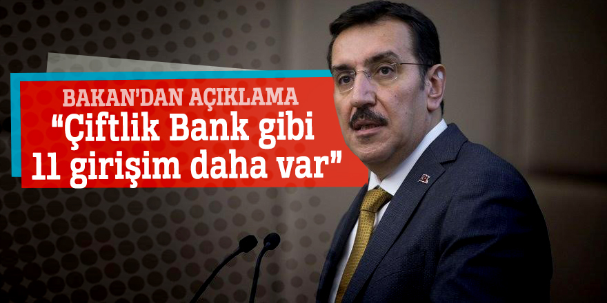 Bakan’dan açıklama “Çiftlik Bank gibi 11 girişim daha var”