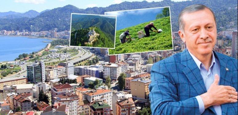 Cumhurbaşkanı Erdoğan memleketi Rize’yi kaleme aldı