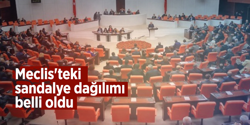 Meclis�teki sandalye dağılımı belli oldu