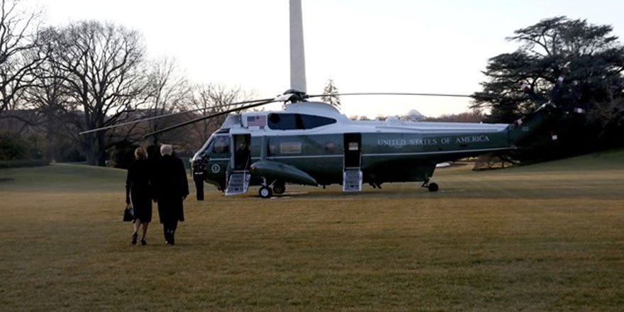 Donald Trump ve ailesi Beyaz Saray'dan ayrıldı!