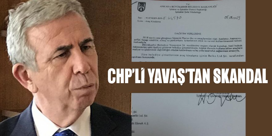 CHP'li Mansur Yavaş yönetiminin 'resmi yazı' talimatıyla "ihaleye fesat" dedirten bir SKANDALA imza attığı ortayaçıktı