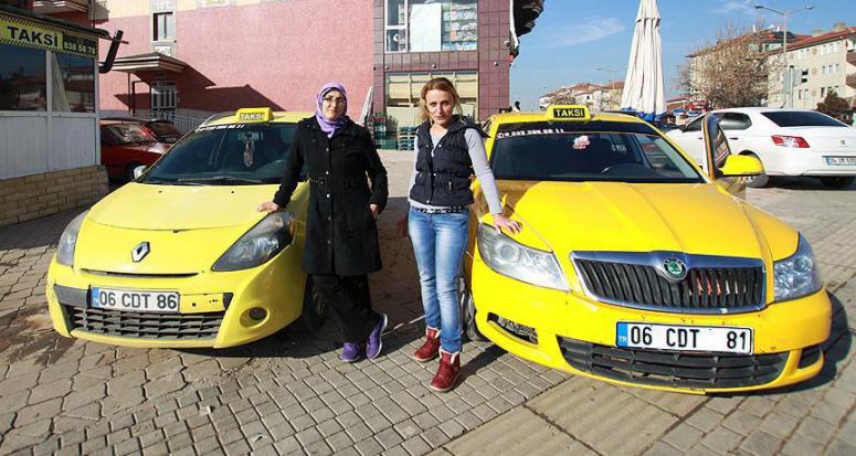 Bu taksiler sadece kadınlara hizmet veriyor