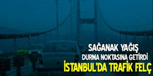 İstanbul’da sağanak yağış trafiği durma noktasına getirdi!