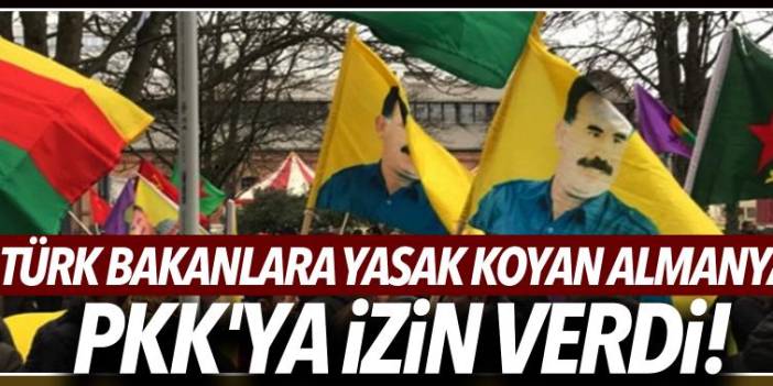 Türk Bakanlara yasak koyan Almanya PKK'ya izin verdi!