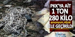 PKK'ya ait 1 ton 280 kilo amonyum nitrat ele geçirildi