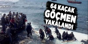 İzmir'de 64 kaçak göçmen yakalandı
