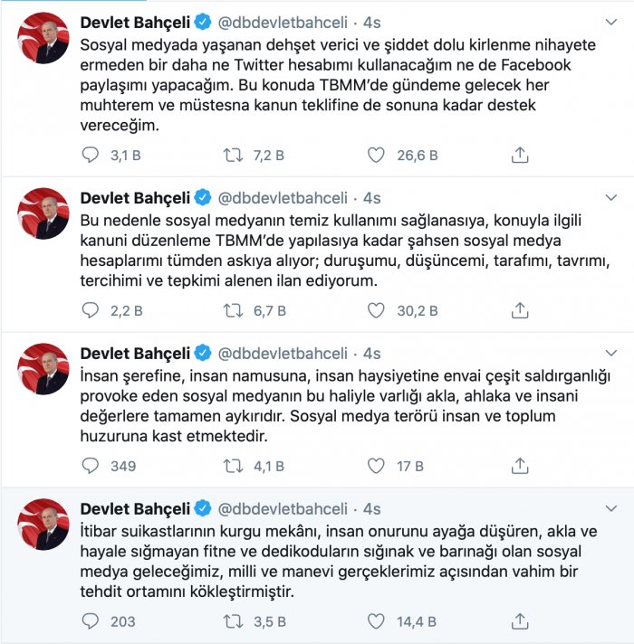 10 Aforizmik Tweet I Ile Devlet Bahceli Nin Bir Yeralti Edebiyat Yazari Oldugu Gercegi Listelist Com